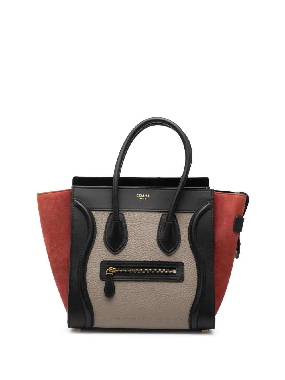 Celine Pre-Owned Borsa tote Micro in pelle tricolore 2015 - Marrone