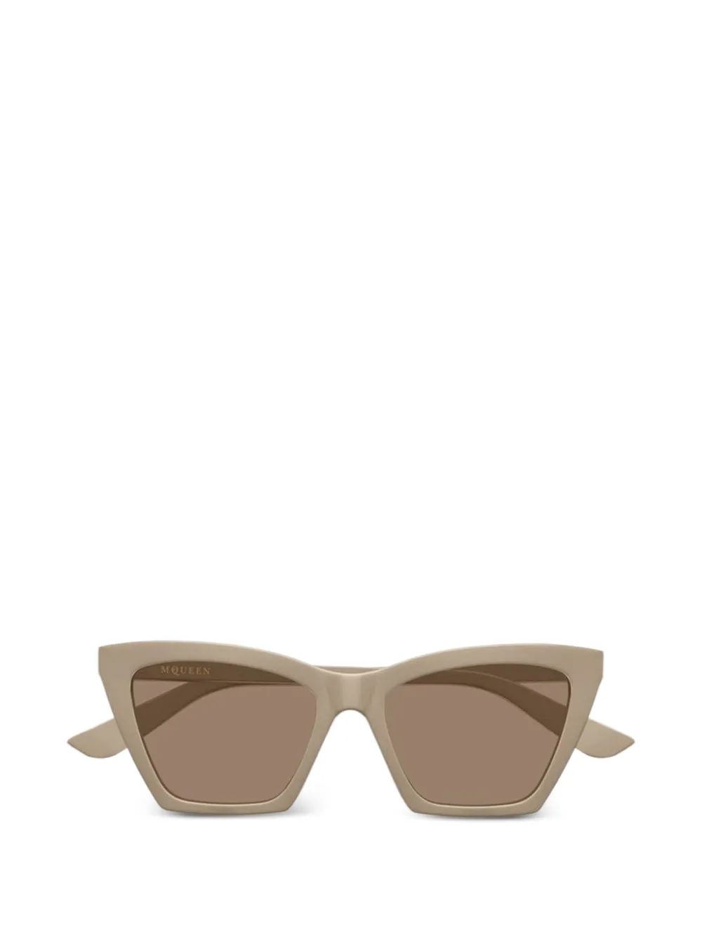 Alexander McQueen square-frame sunglasses - Nude