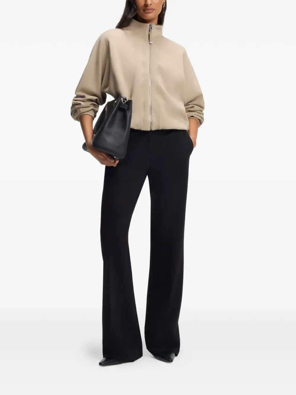  Boss Jersey Bomber Jacket - Neutrals 