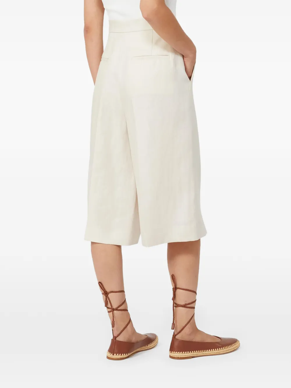 MaxMara（マックスマーラ）ショートパンツ ホワイト　新品 Max Mara Mxmkaki ショートパンツ | ニュートラル | FARFETCH JP