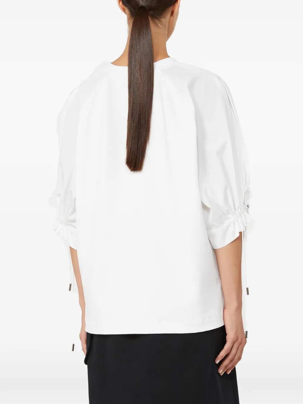 Max Mara T-shirt met trekkoord Wit