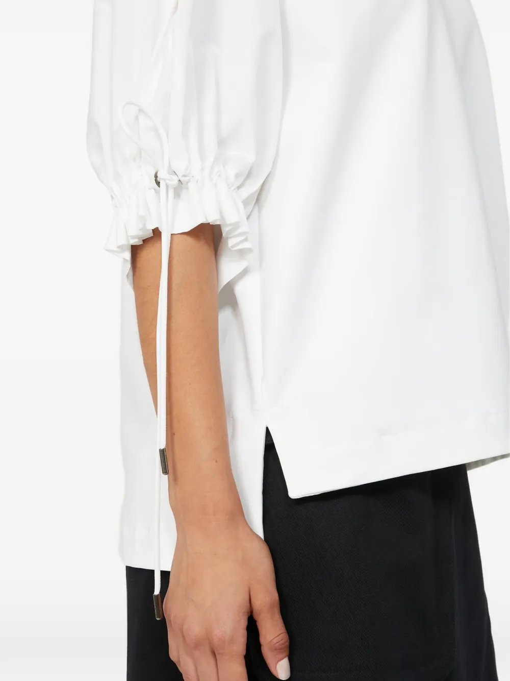 Max Mara T-shirt met trekkoord Wit