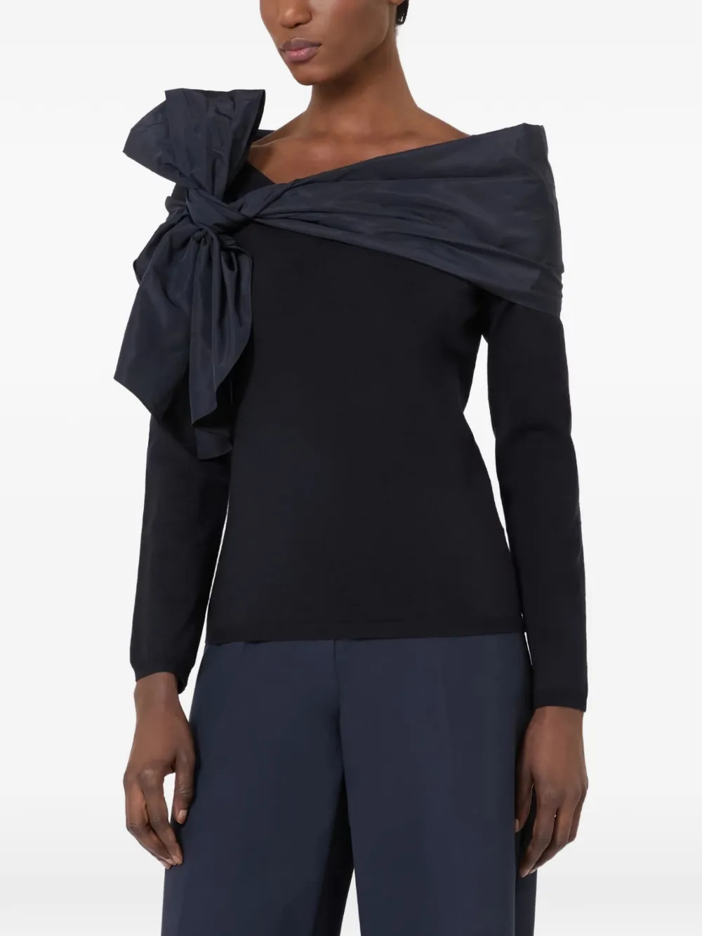 Max Mara Trui met strik Zwart