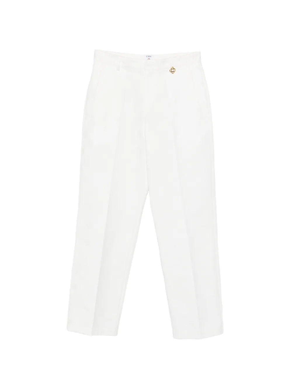 Casablanca floral-pattern trousers - Bianco