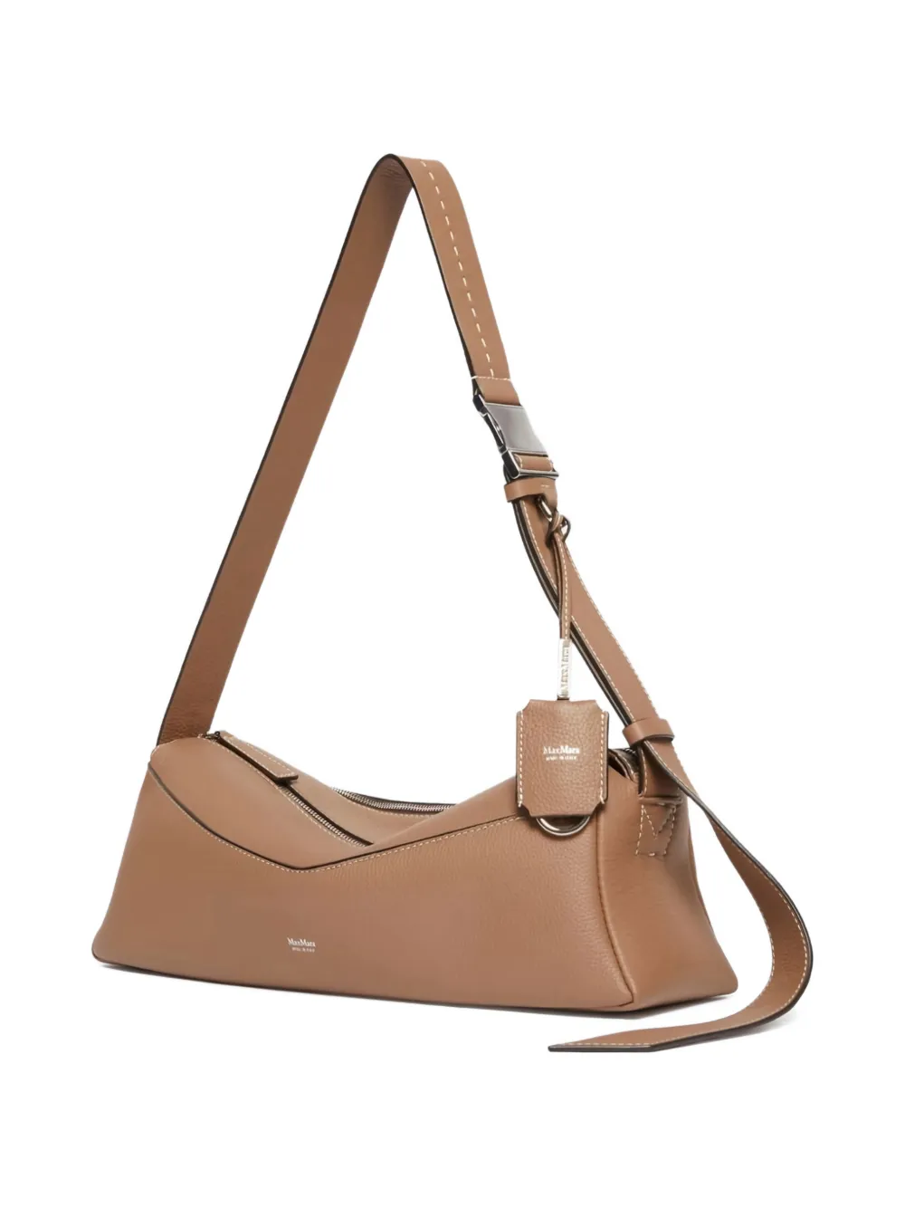  Max Mara Leather East West Shoulder Bag - Neutrals 
