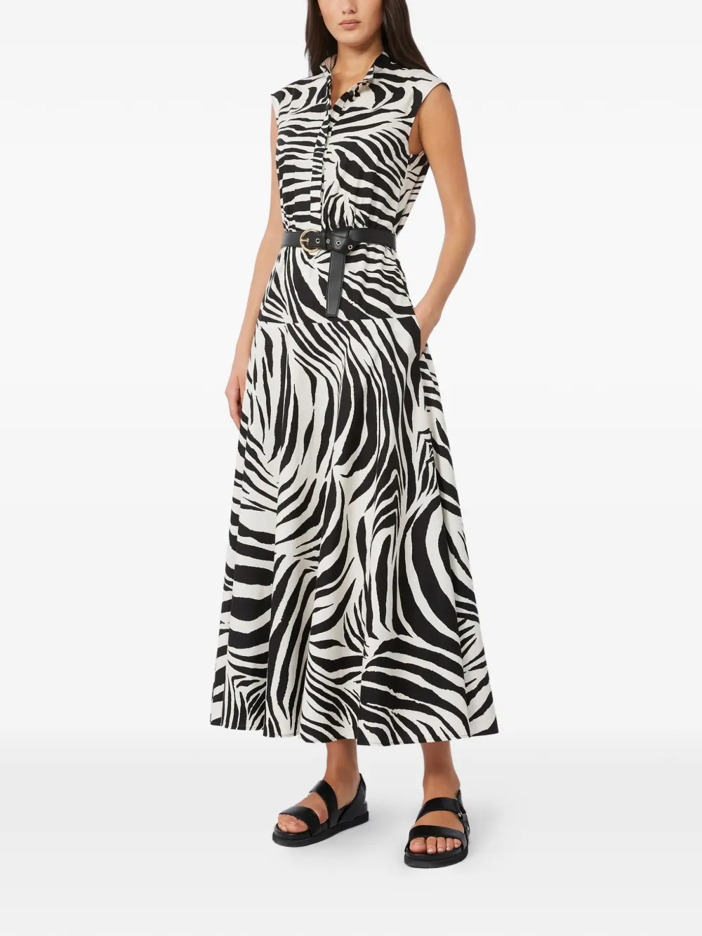  Max Mara Zebra-print Dress - White 
