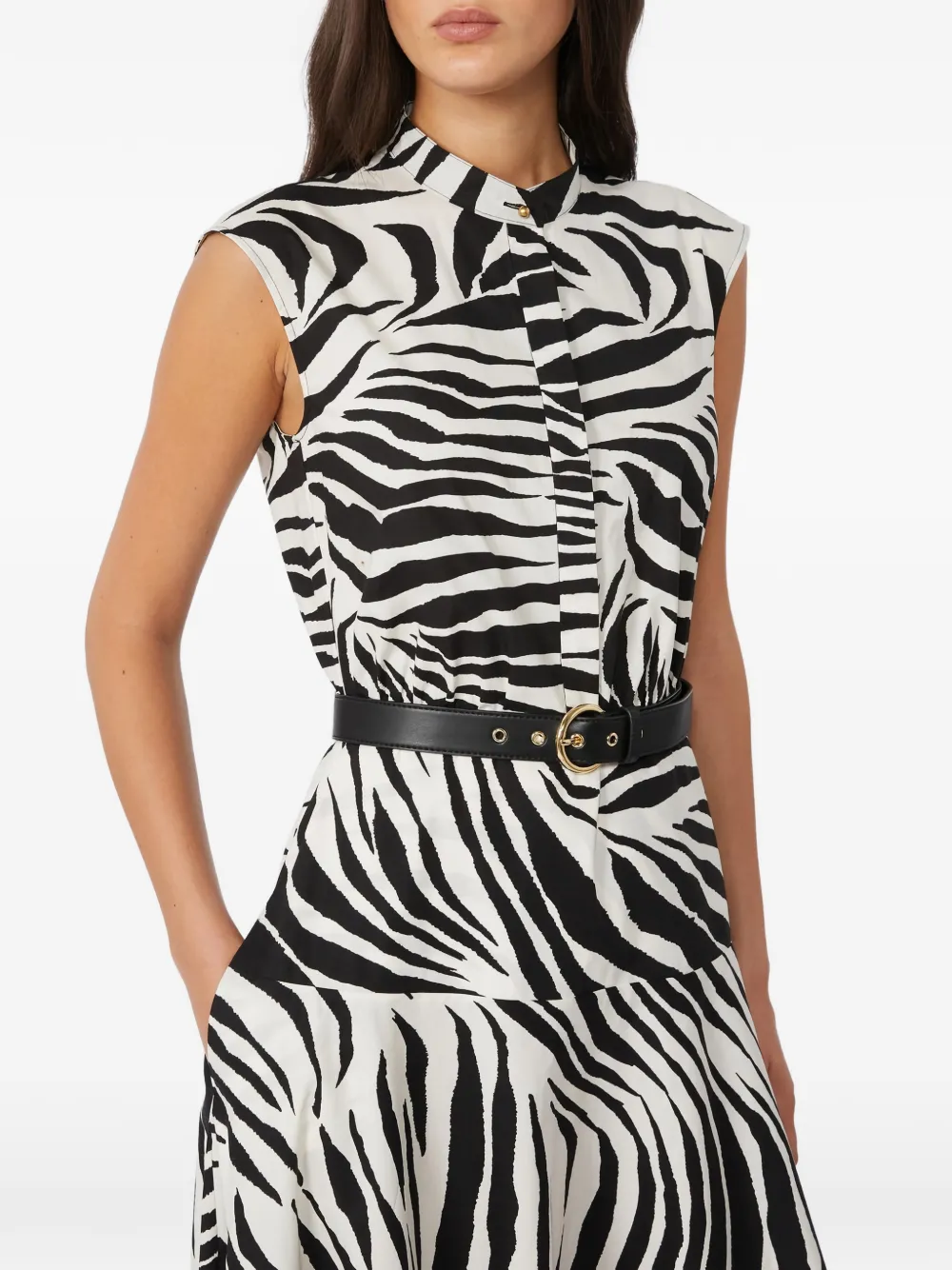 Max Mara Jurk met zebraprint Wit