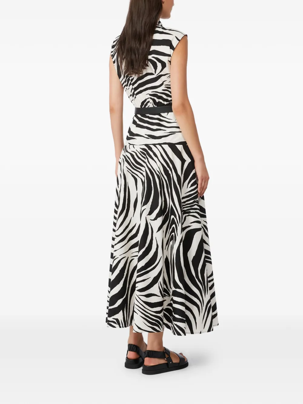  Max Mara Zebra-print Dress - White 