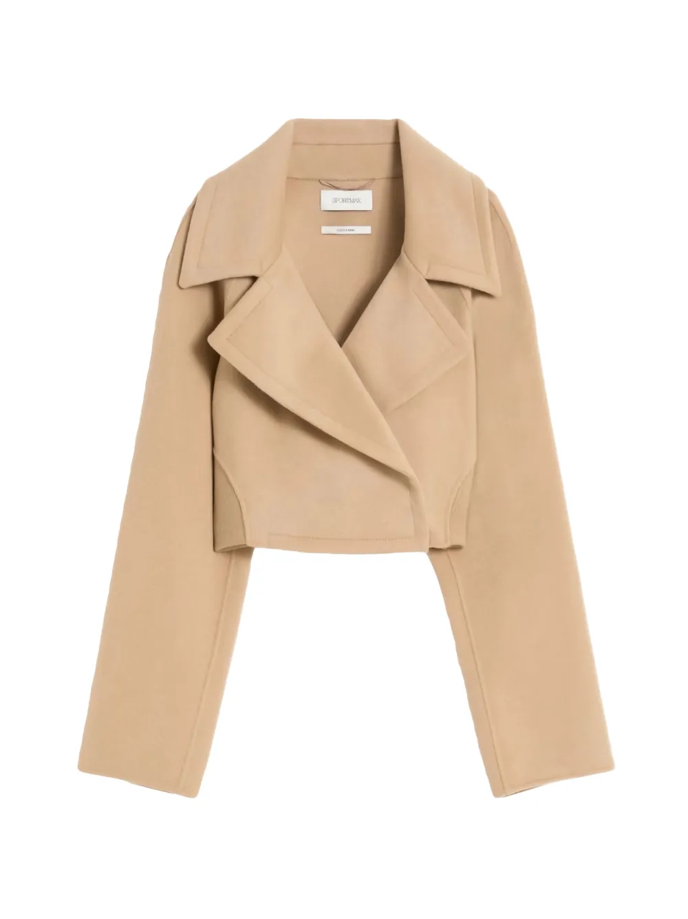 Max Mara oversized-lapel cropped jacket - Neutrals