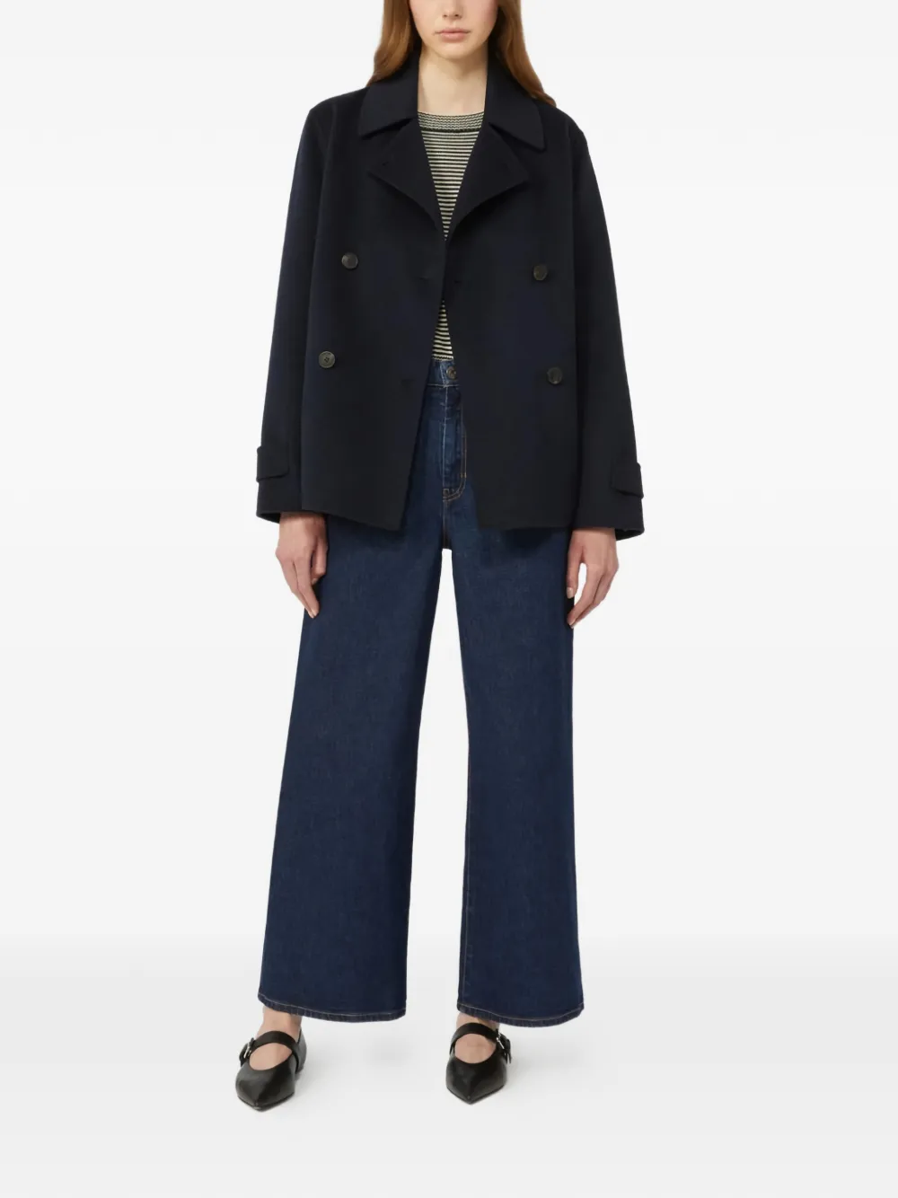  Weekend Max Mara Double-breasted Short Jacket - Blue 