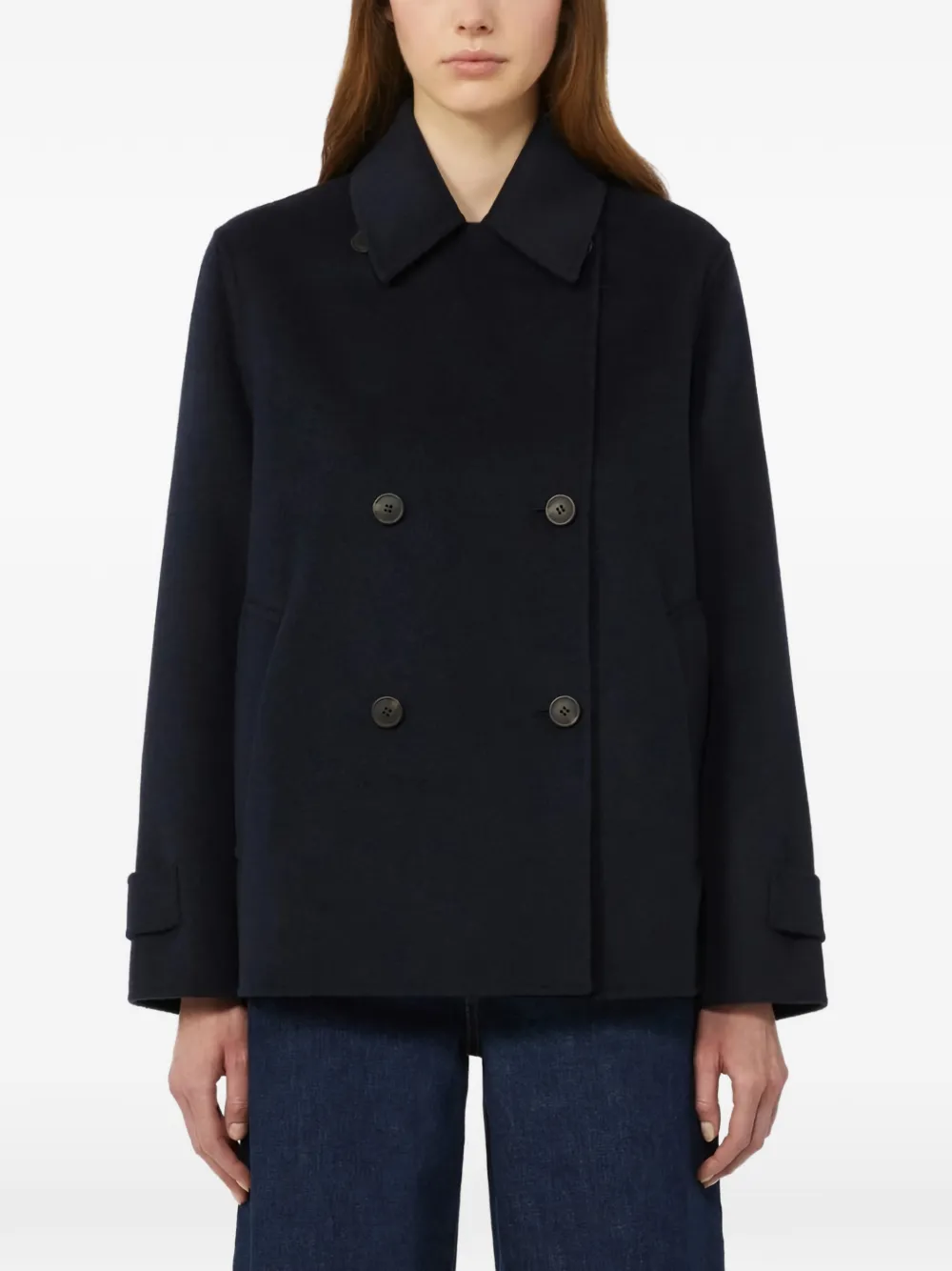  Weekend Max Mara Double-breasted Short Jacket - Blue 
