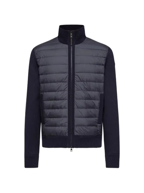 Moncler padded zip-up wool cardigan