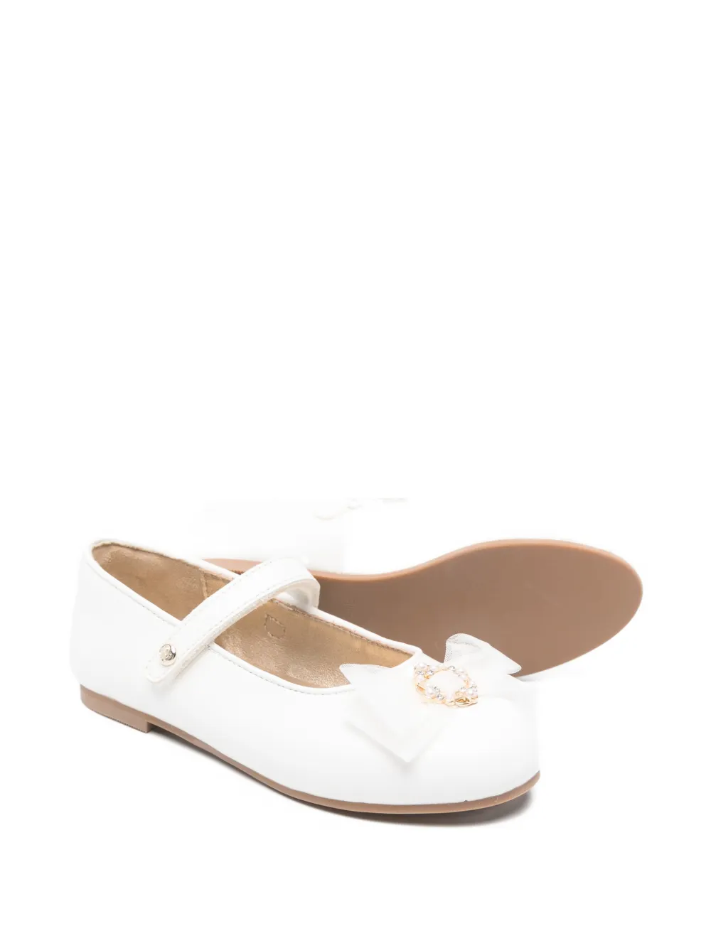 Abel & Lula Mercedita ballerina's met strikdetail Wit