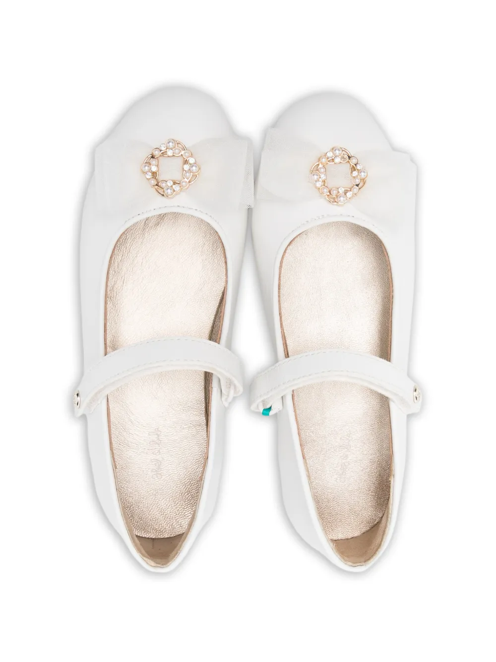  Abel & Lula Mercedita Bow-detail Ballerinas - White 