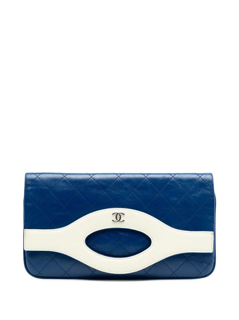 CHANEL Pre-Owned 2019 Small Bicolor Aged Calfskin 31 clutch bag - Bianco