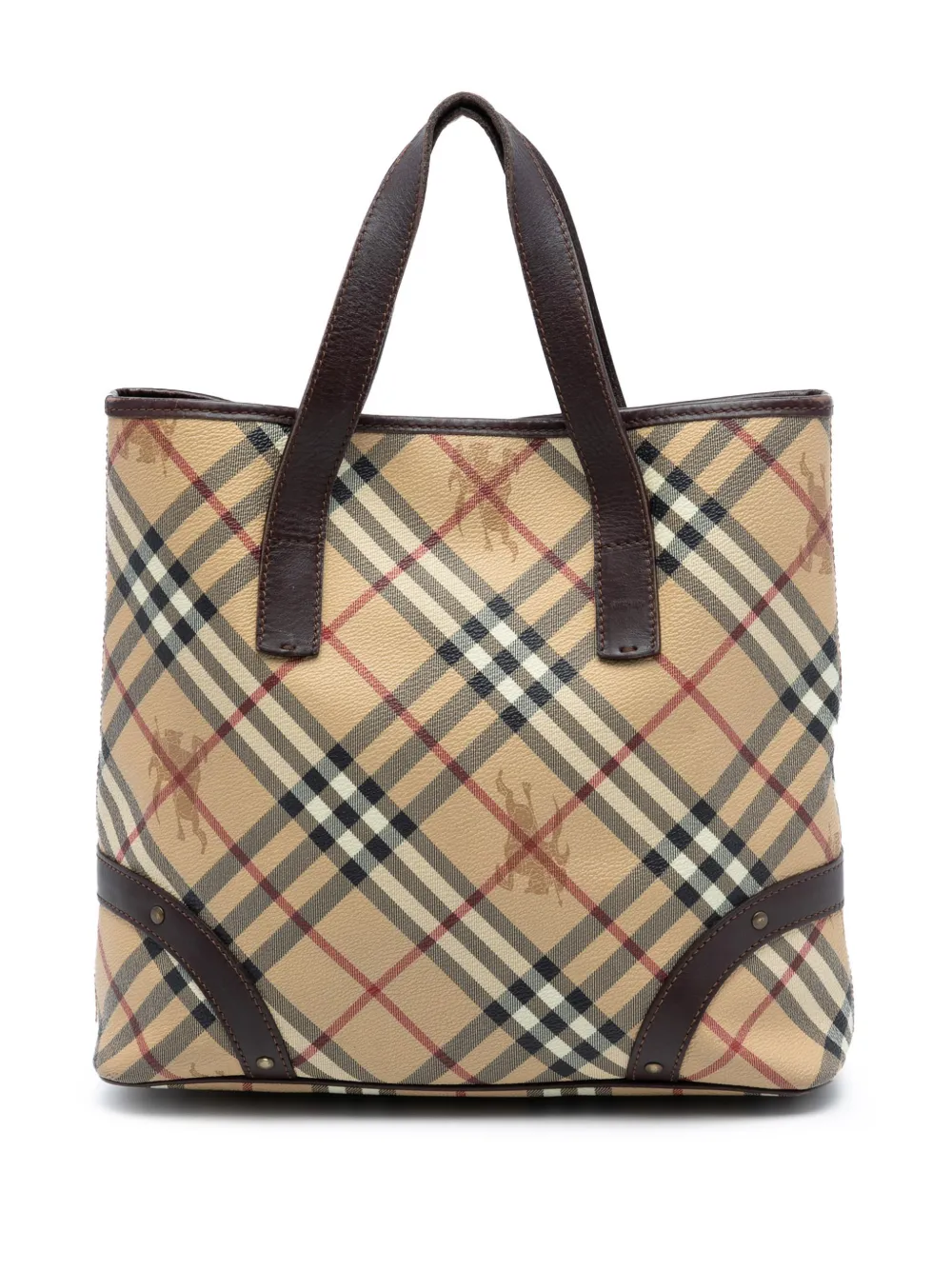 Burberry Pre-Owned 2000-2017 Haymarket Check Coated Canvas tote bag - Marrone