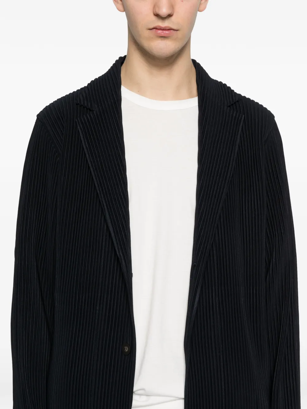 Homme Plissé Issey Miyake Geplooide blazer Blauw