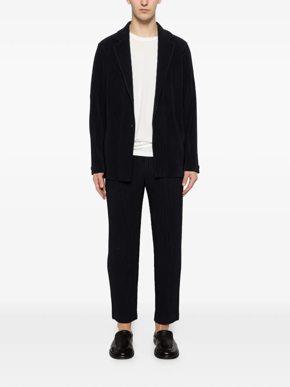 Homme Plissé Issey Miyake Geplooide blazer Blauw