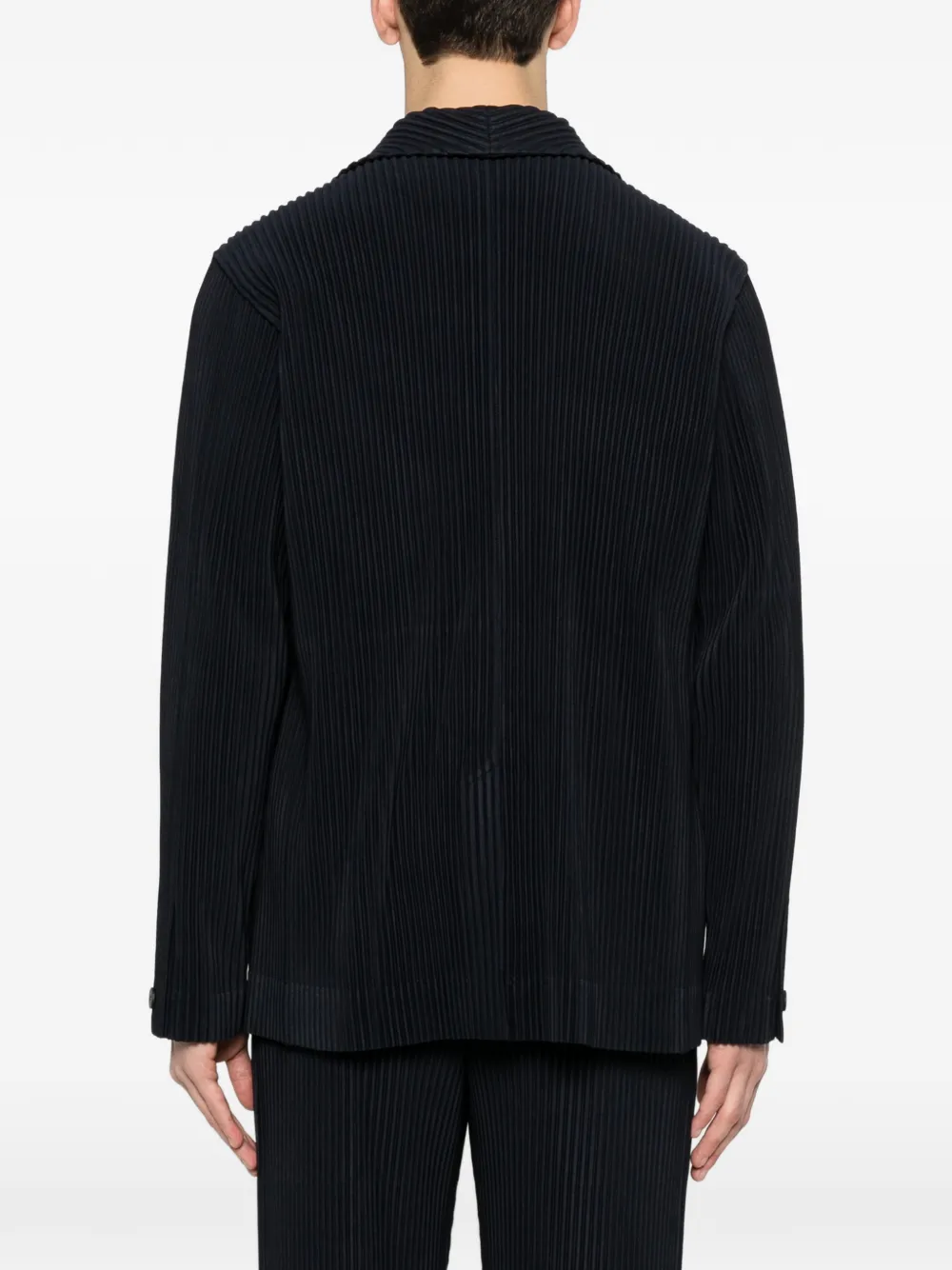 Homme Plissé Issey Miyake Geplooide blazer Blauw