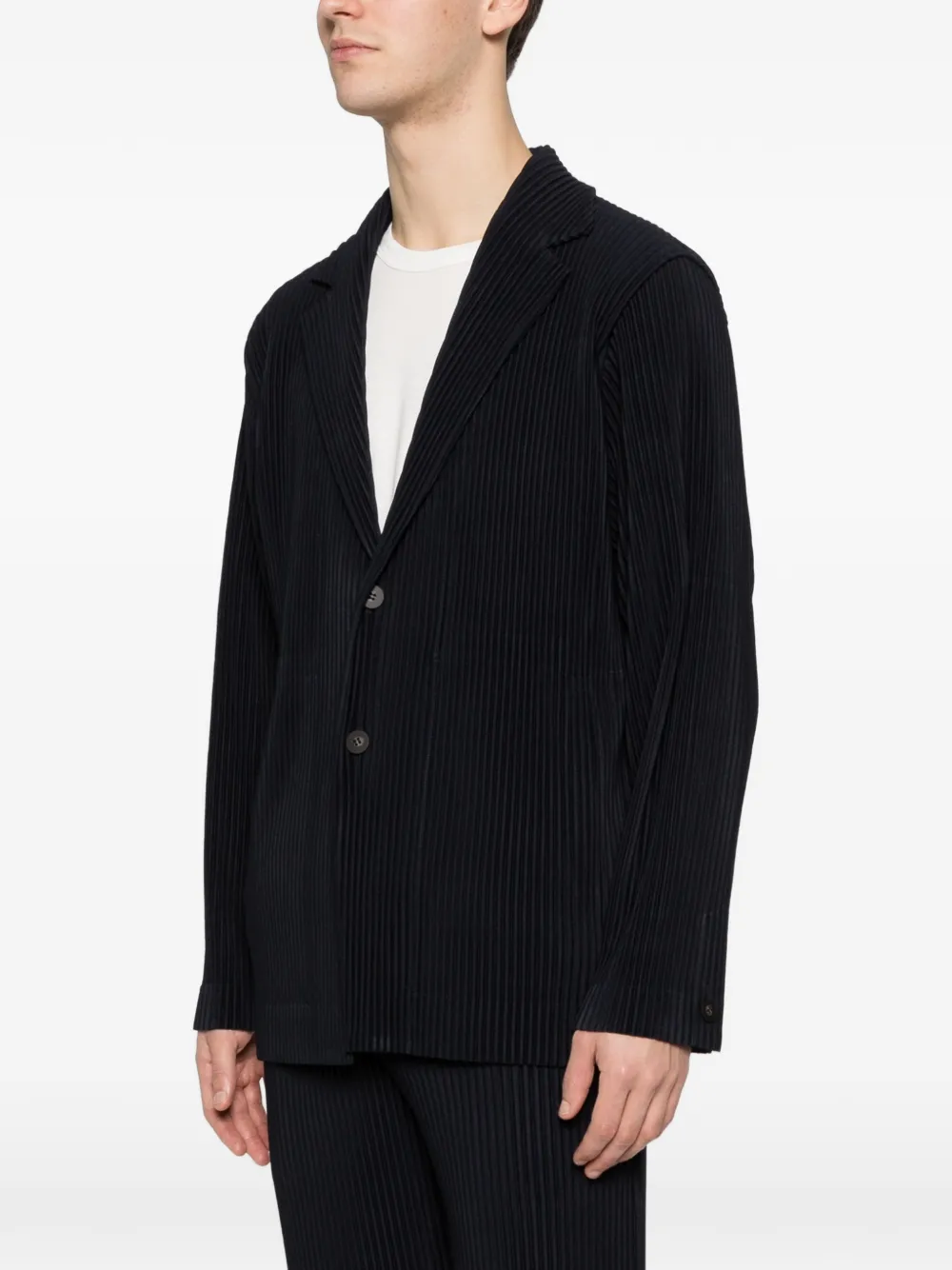 Homme Plissé Issey Miyake Geplooide blazer Blauw