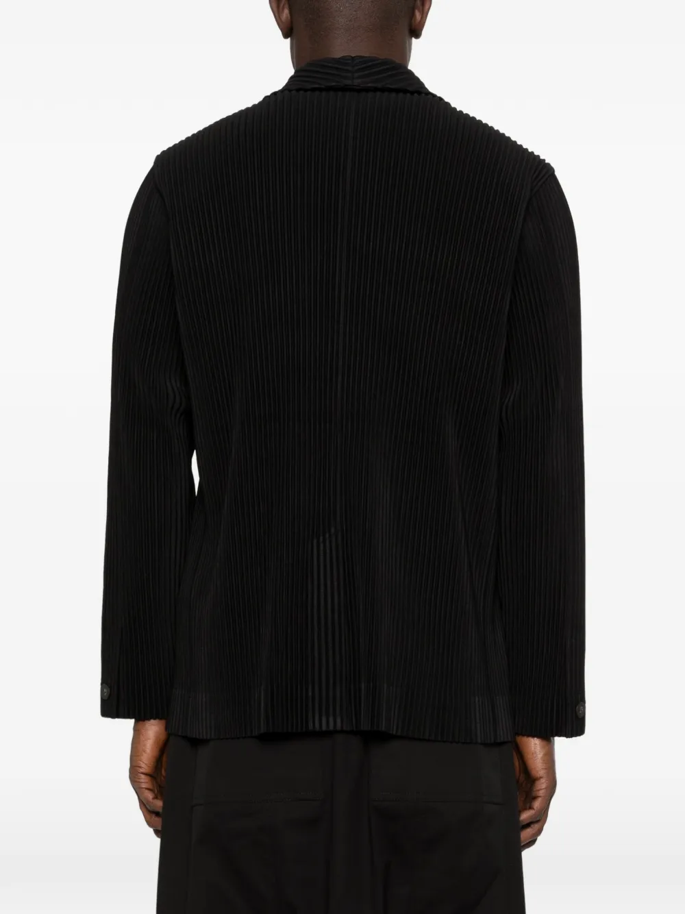 Homme Plissé Issey Miyake Geplooide blazer met knopen Zwart