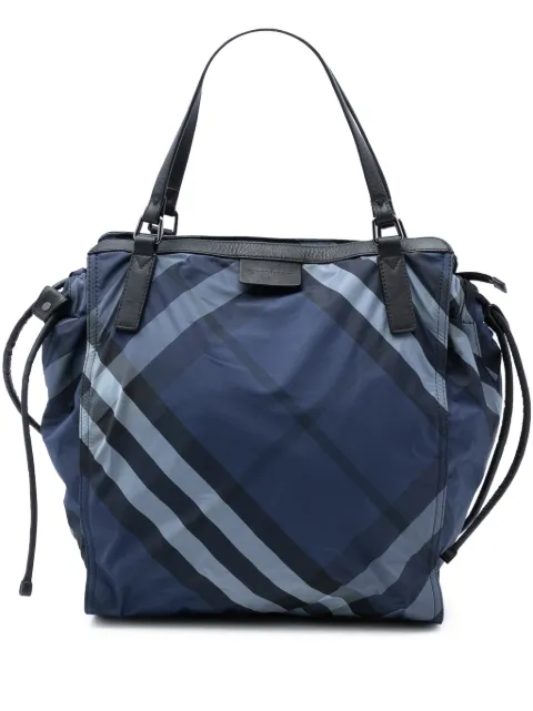 Burberry Pre-Owned 2000-2017 Supernova Check Nylon Buckleigh tote bag