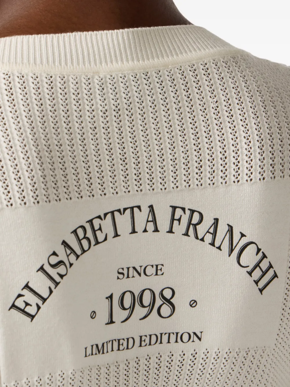 Elisabetta Franchi Cropped vest met V-hals Beige