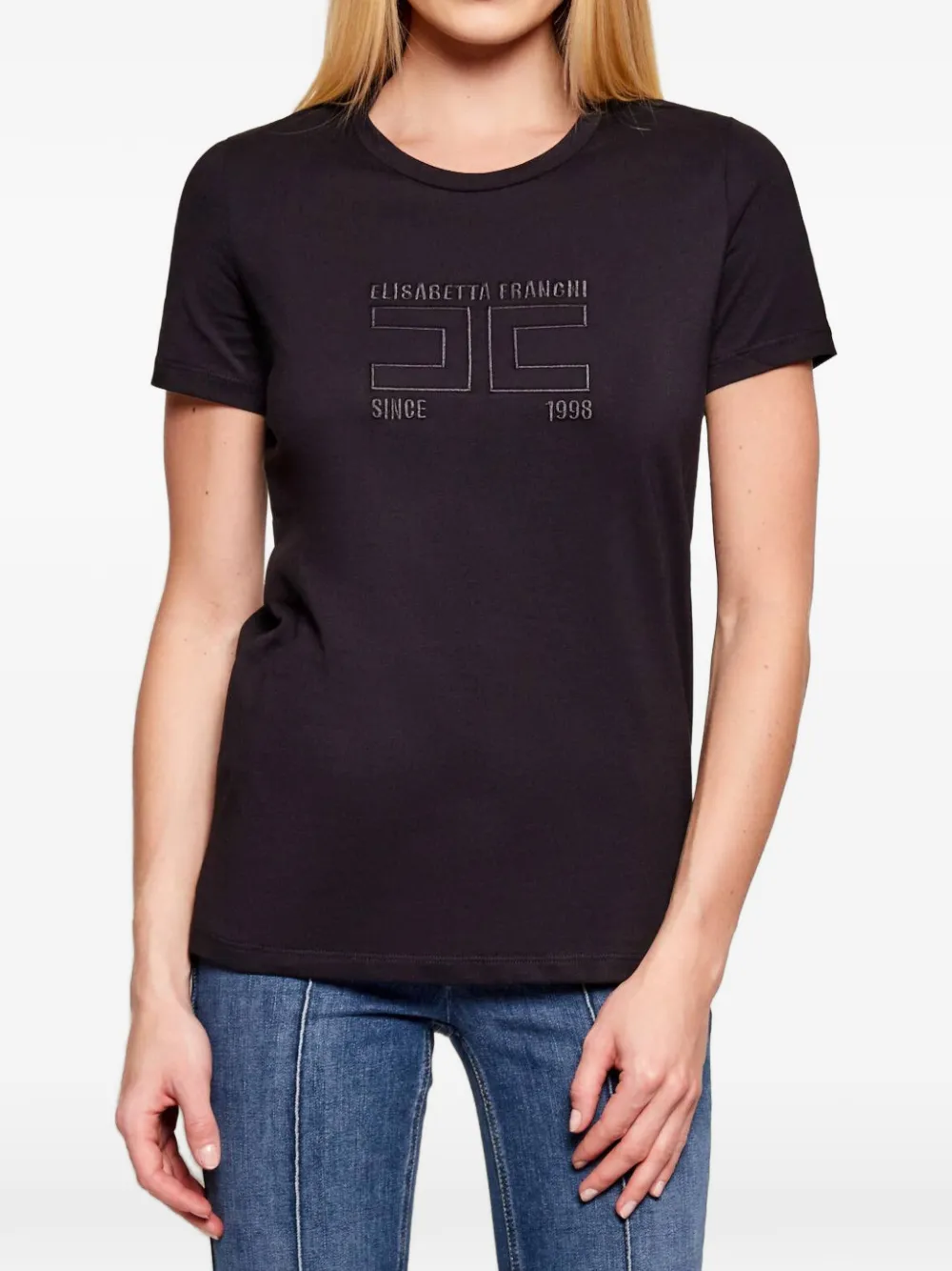 Elisabetta Franchi logo T-shirt - Nero