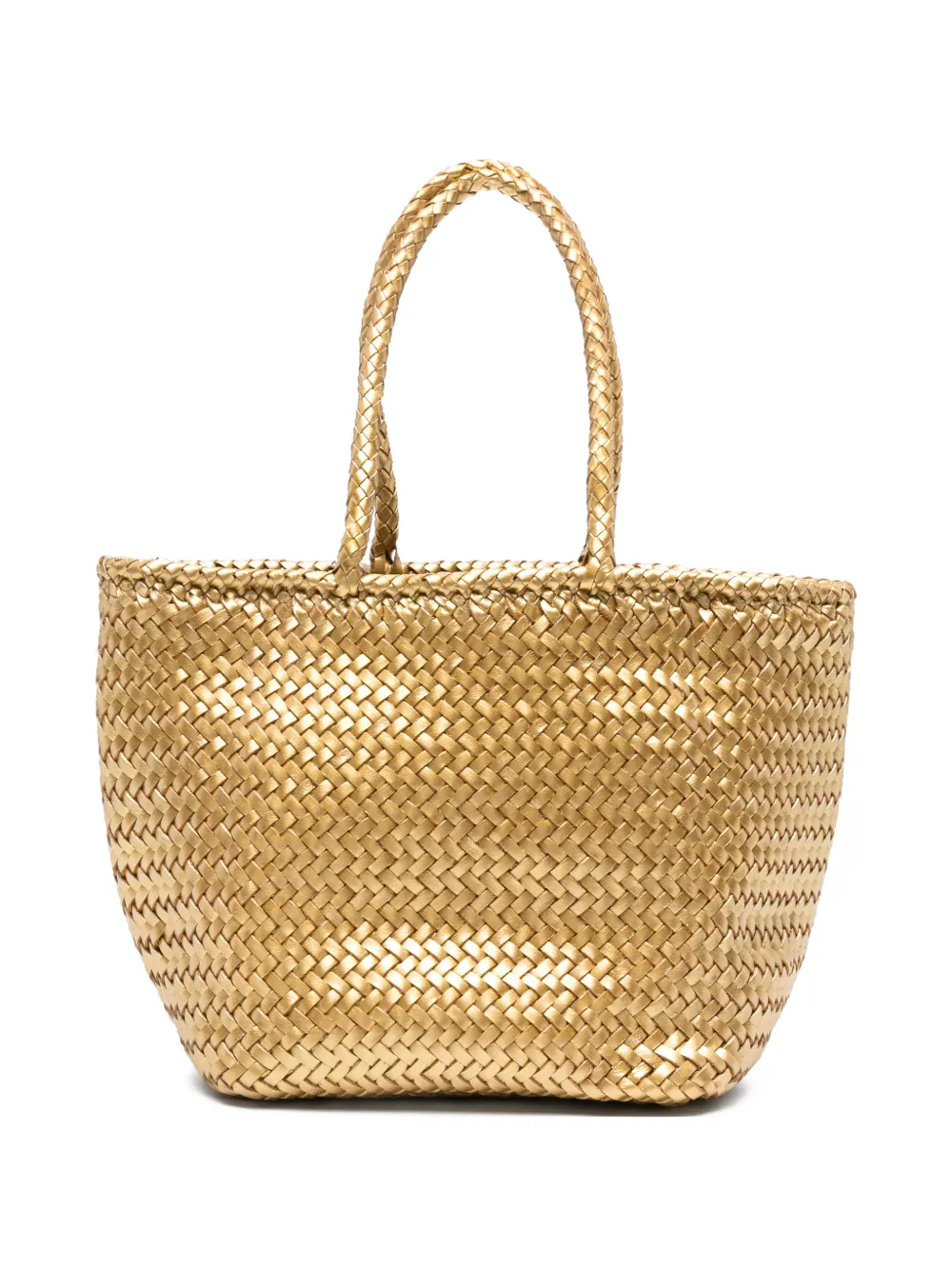 DRAGON DIFFUSION small Grace woven tote bag - Oro