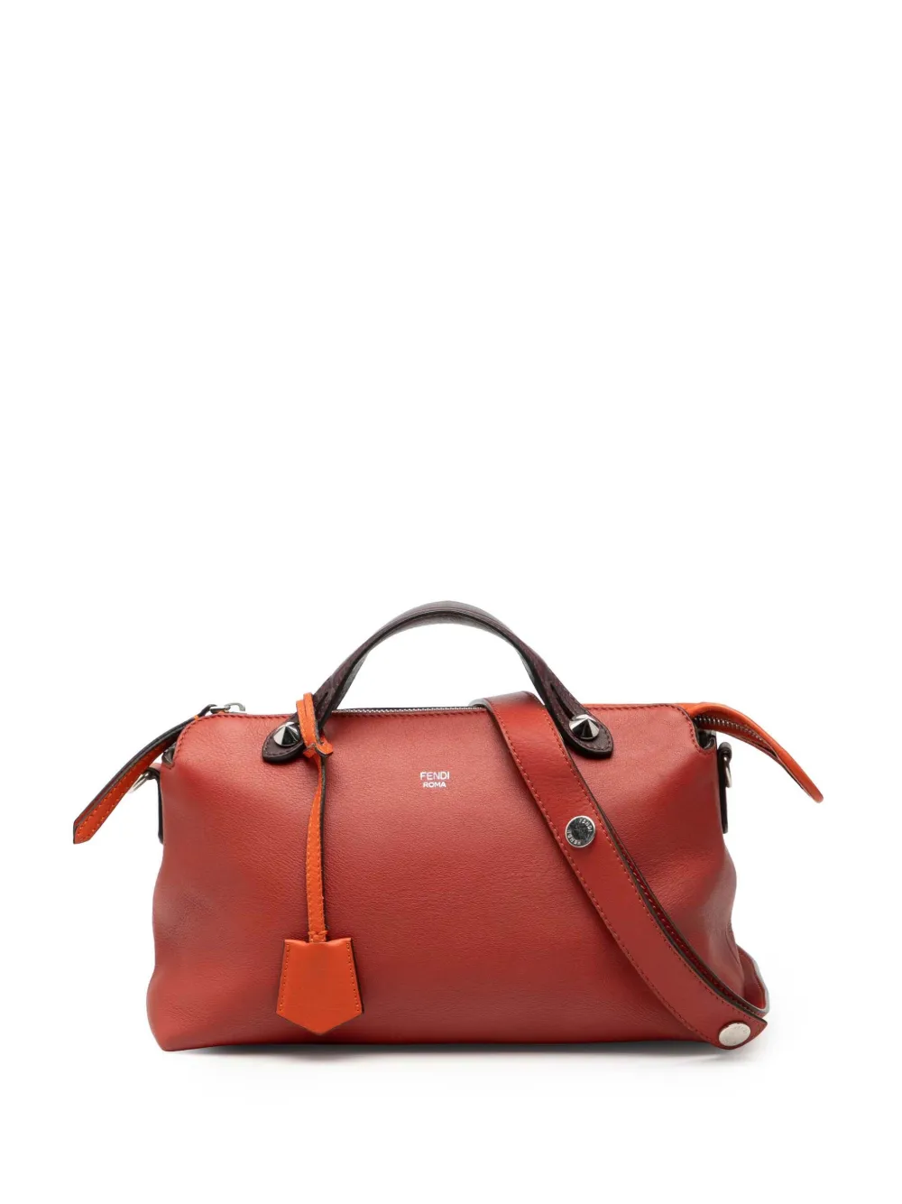 Fendi Pre-Owned 2010-2026 Medium Bicolor Leather By The Way satchel - Arancione