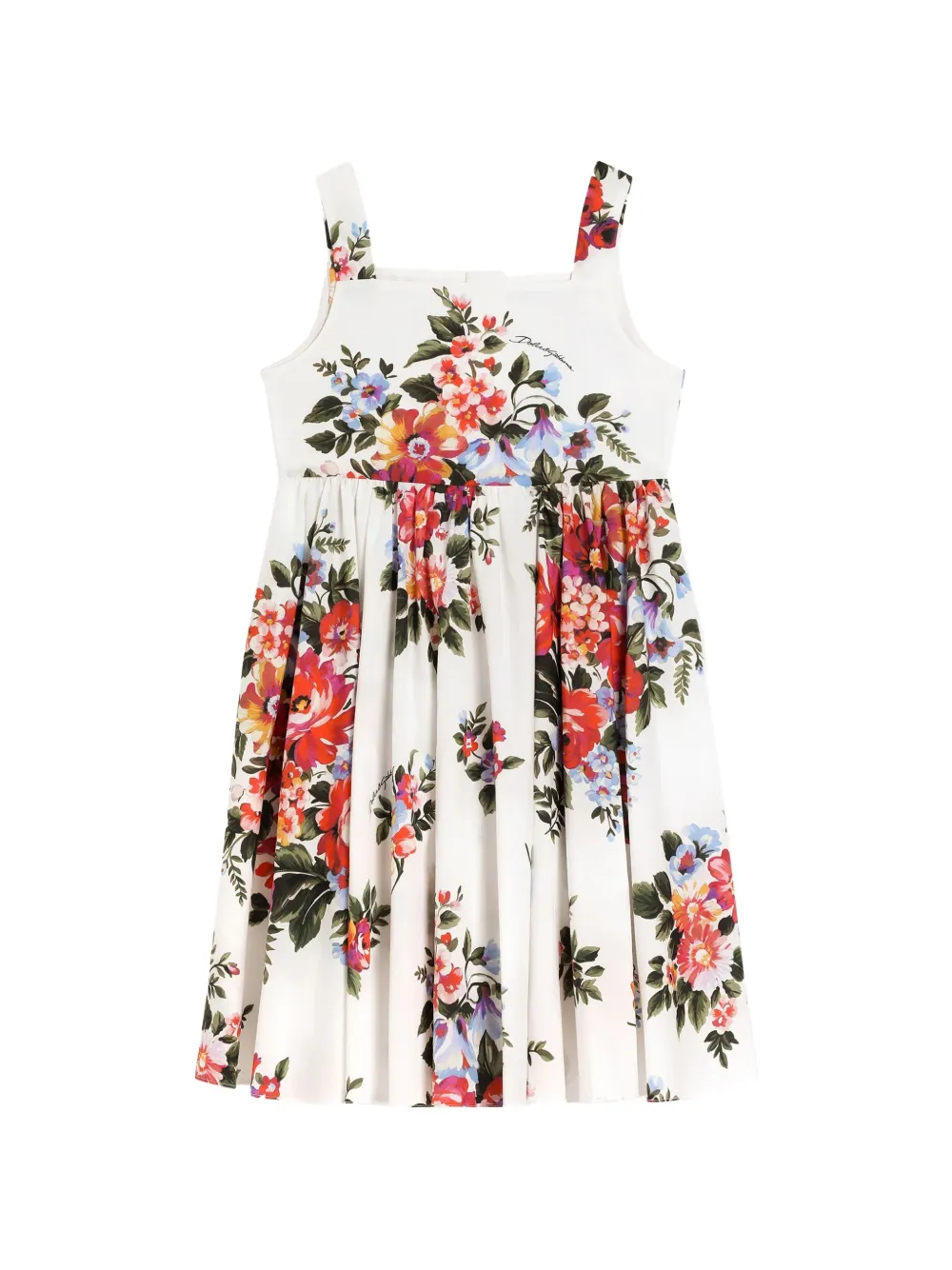 Dolce & Gabbana Kids Jurk met bloemenprint - Wit