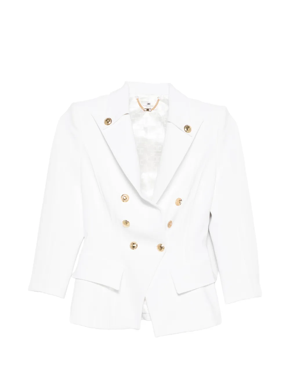 Elisabetta Franchi button-fastening blazer - Bianco