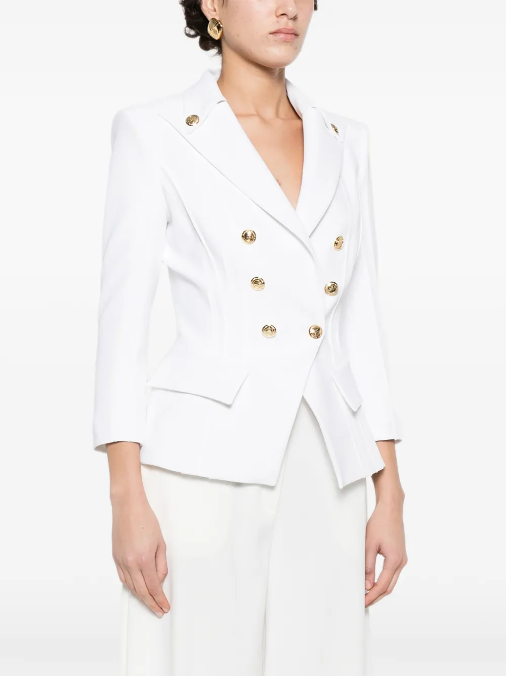  Elisabetta Franchi Button-fastening Blazer - White 