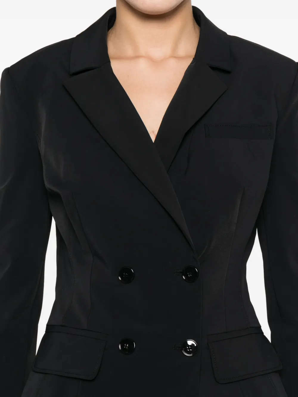 Elisabetta Franchi Technisch bi-elastisch stoffen jack Zwart
