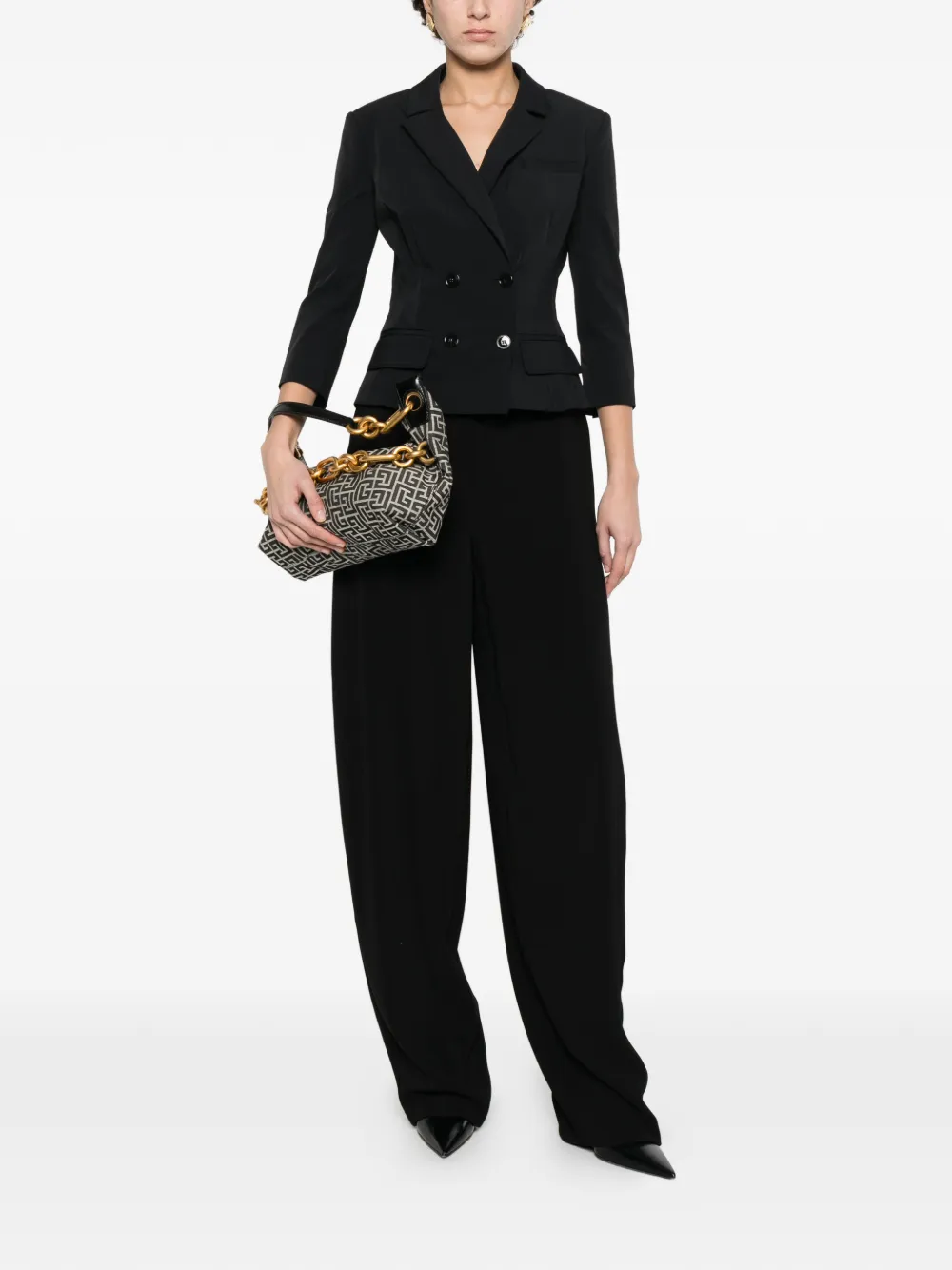  Elisabetta Franchi Belted Jacket - Black 