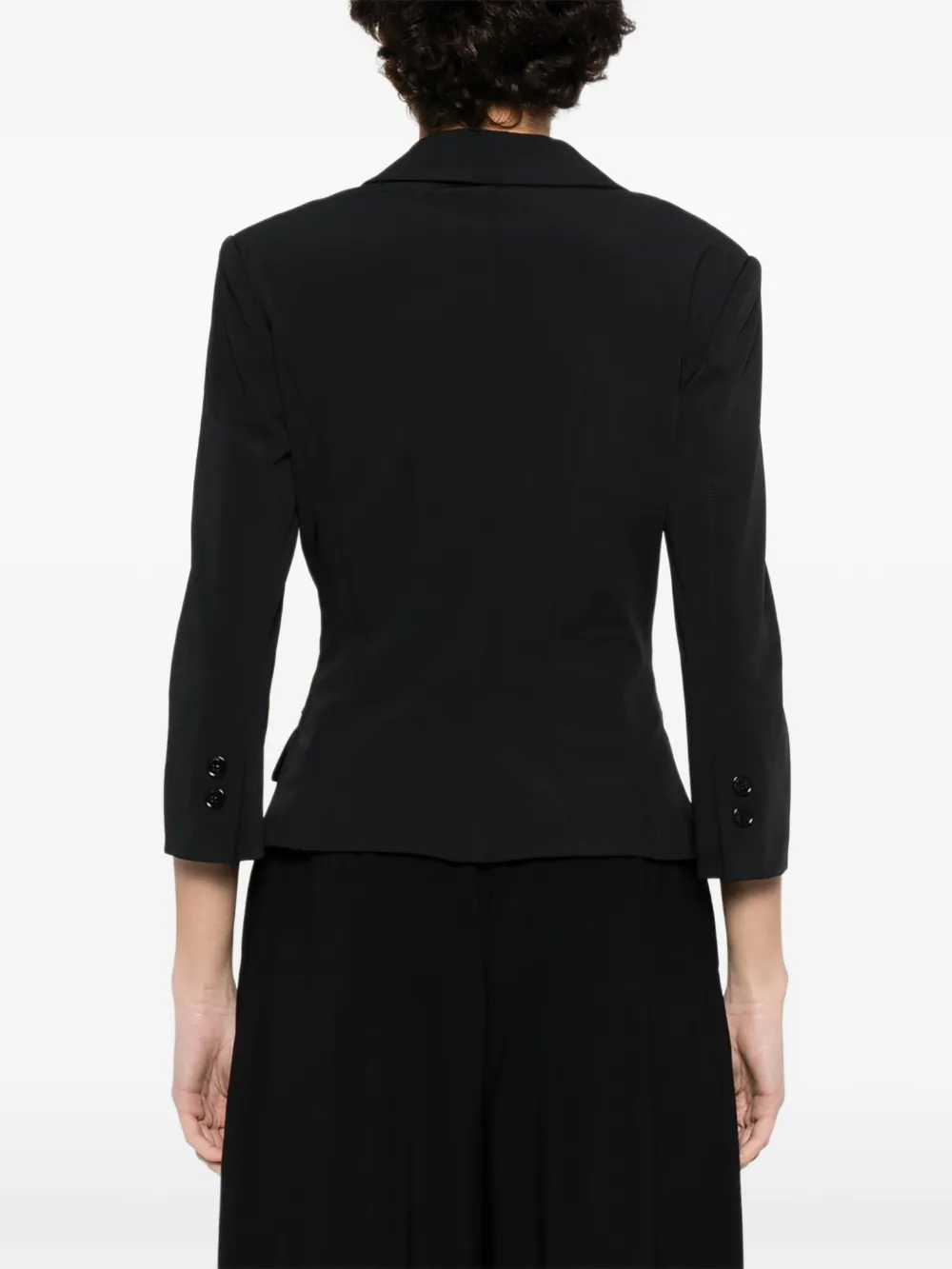 Elisabetta Franchi Technisch bi-elastisch stoffen jack Zwart