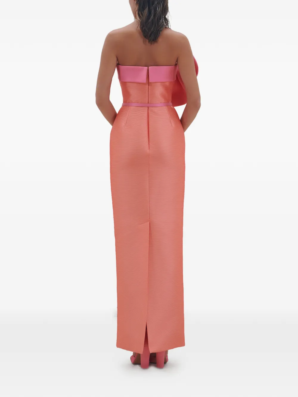  Rami Al Ali Bow Strapless Maxi Dress - Orange 
