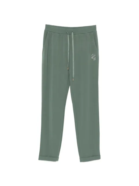 LIU JO drawstring logo-detail trousers