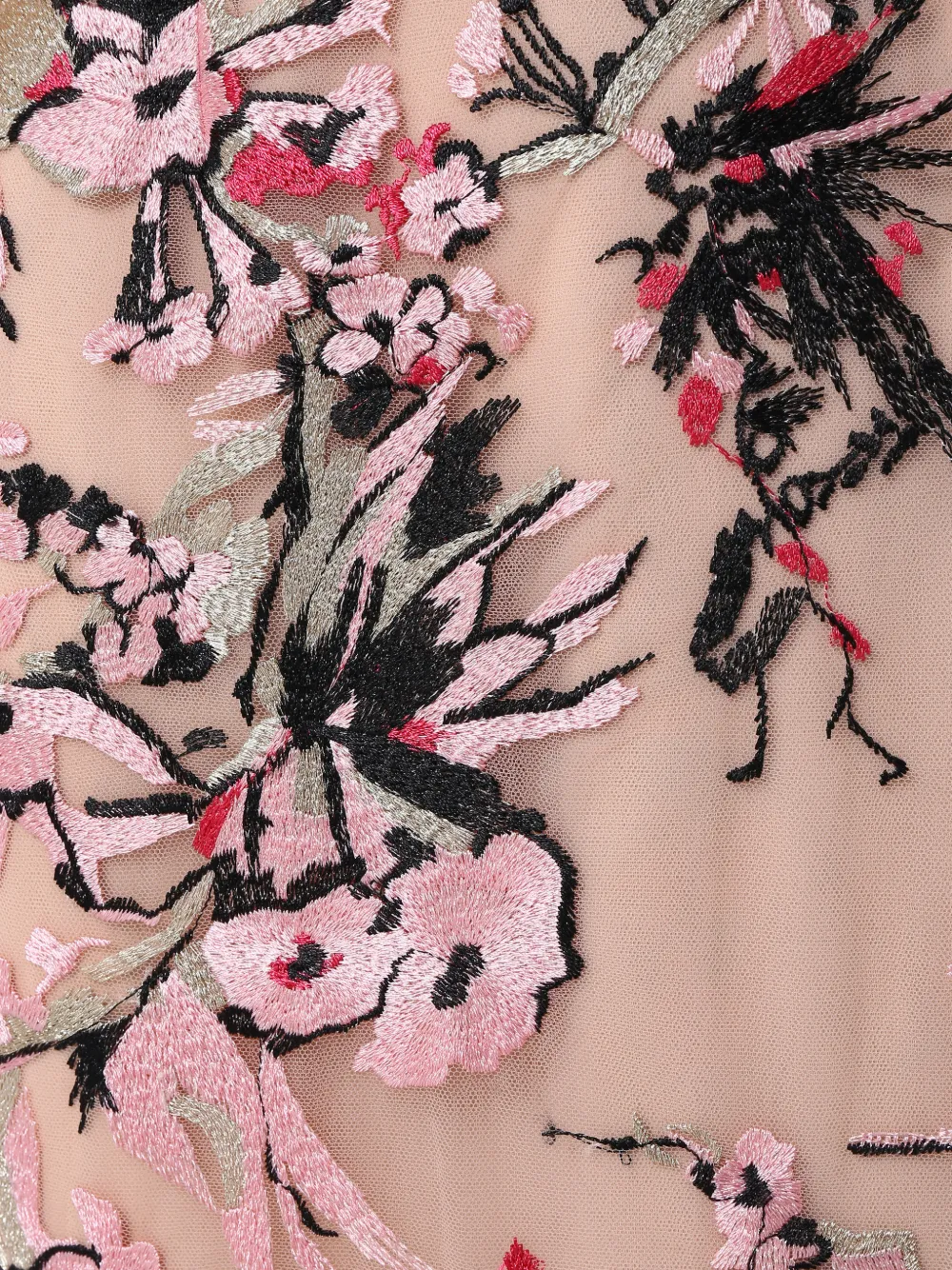 Embroidered Overlap Maxi Dress
