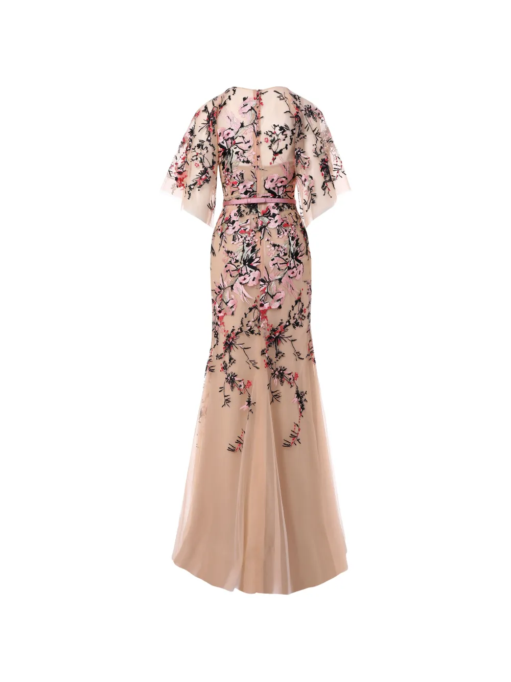 Embroidered Overlap Maxi Dress