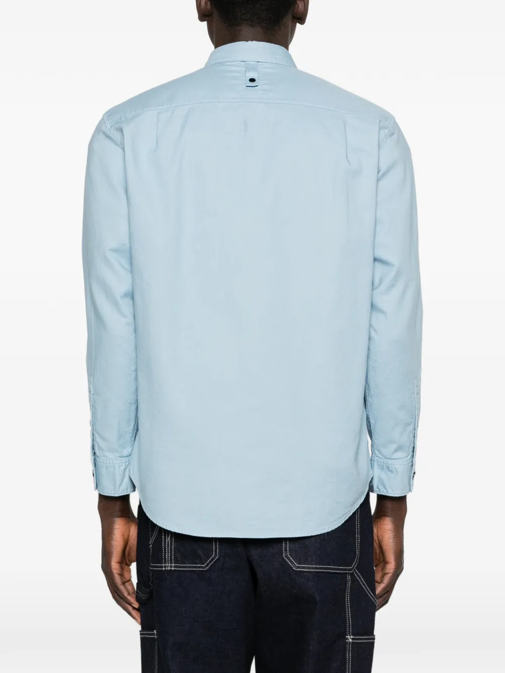 Stone Island 1100004 katoenen Oxford overhemd Blauw
