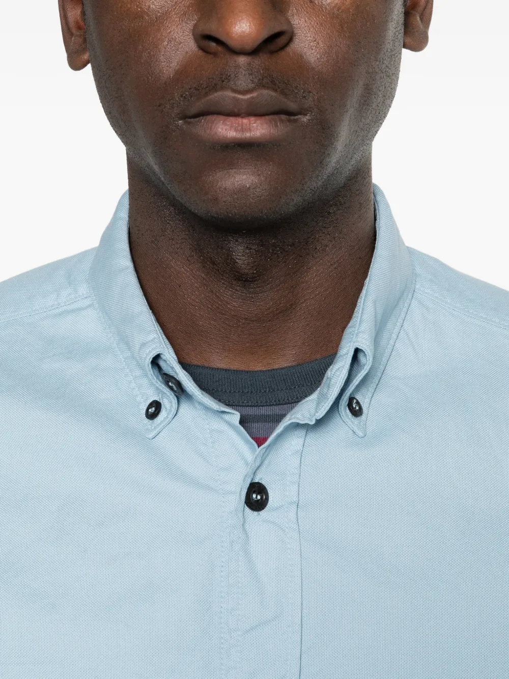 Stone Island 1100004 katoenen Oxford overhemd Blauw