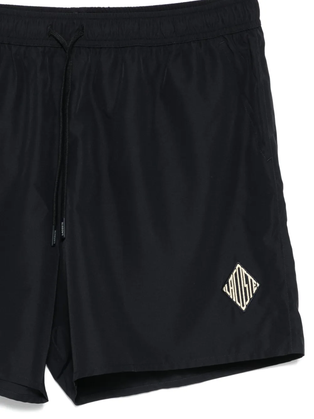  Lacoste Logo-patch Swim Shorts - Black 