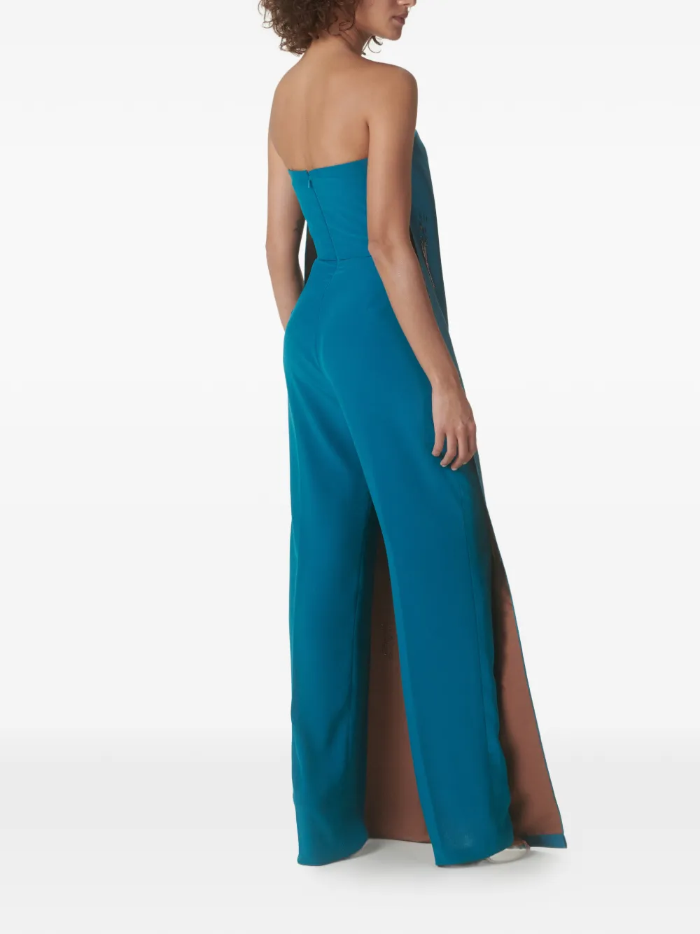 Embellished-Cape Jumpsuit