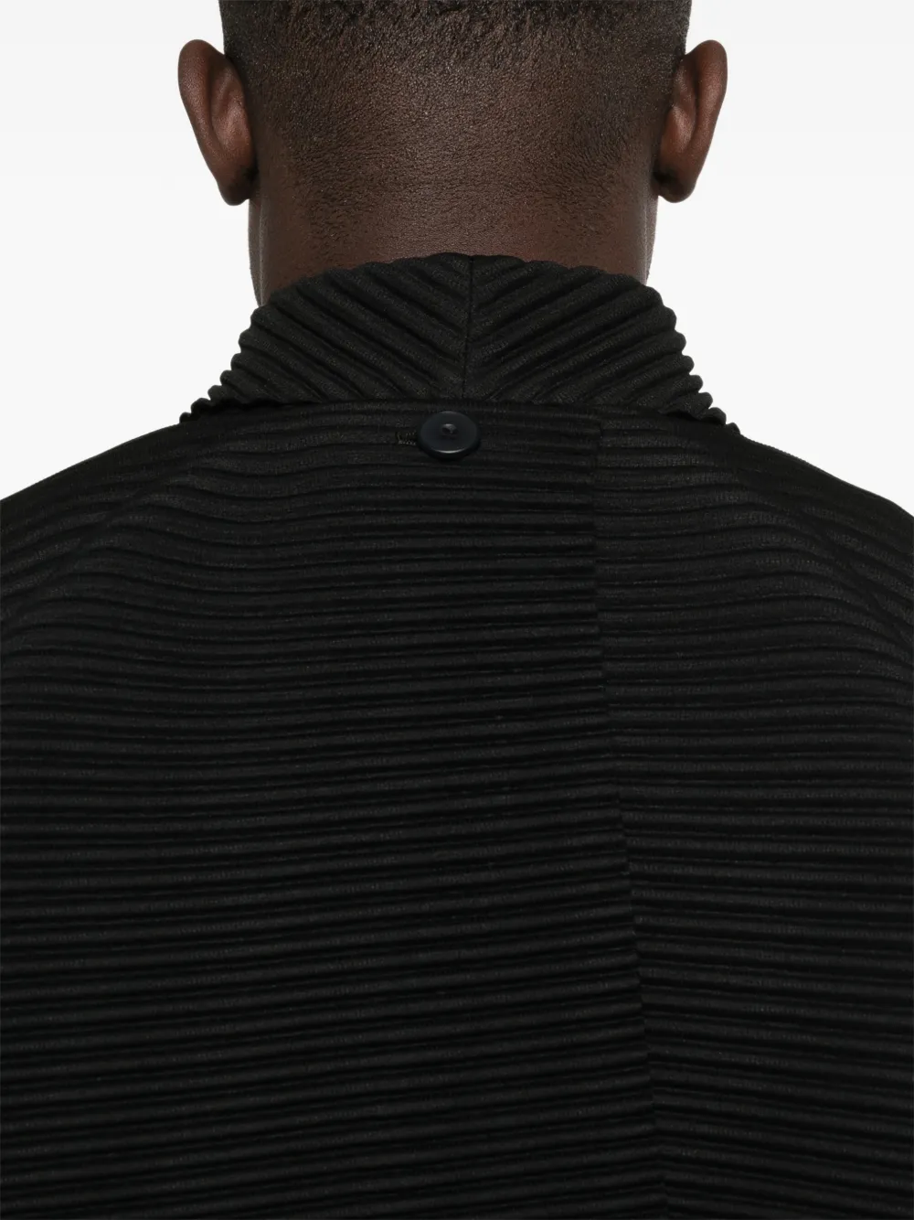 Homme Plissé Issey Miyake Geplooide cropped blazer Zwart