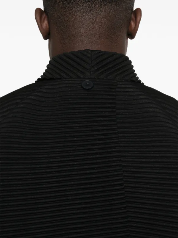 Homme Plissé Issey Miyake クロップド ジャケット | ブラック
