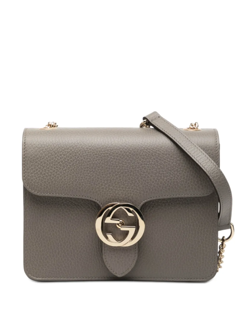 Gucci Pre-Owned Borsa a tracolla GG piccola in pelle di vitello Dollar 2016-2025 - Grigio