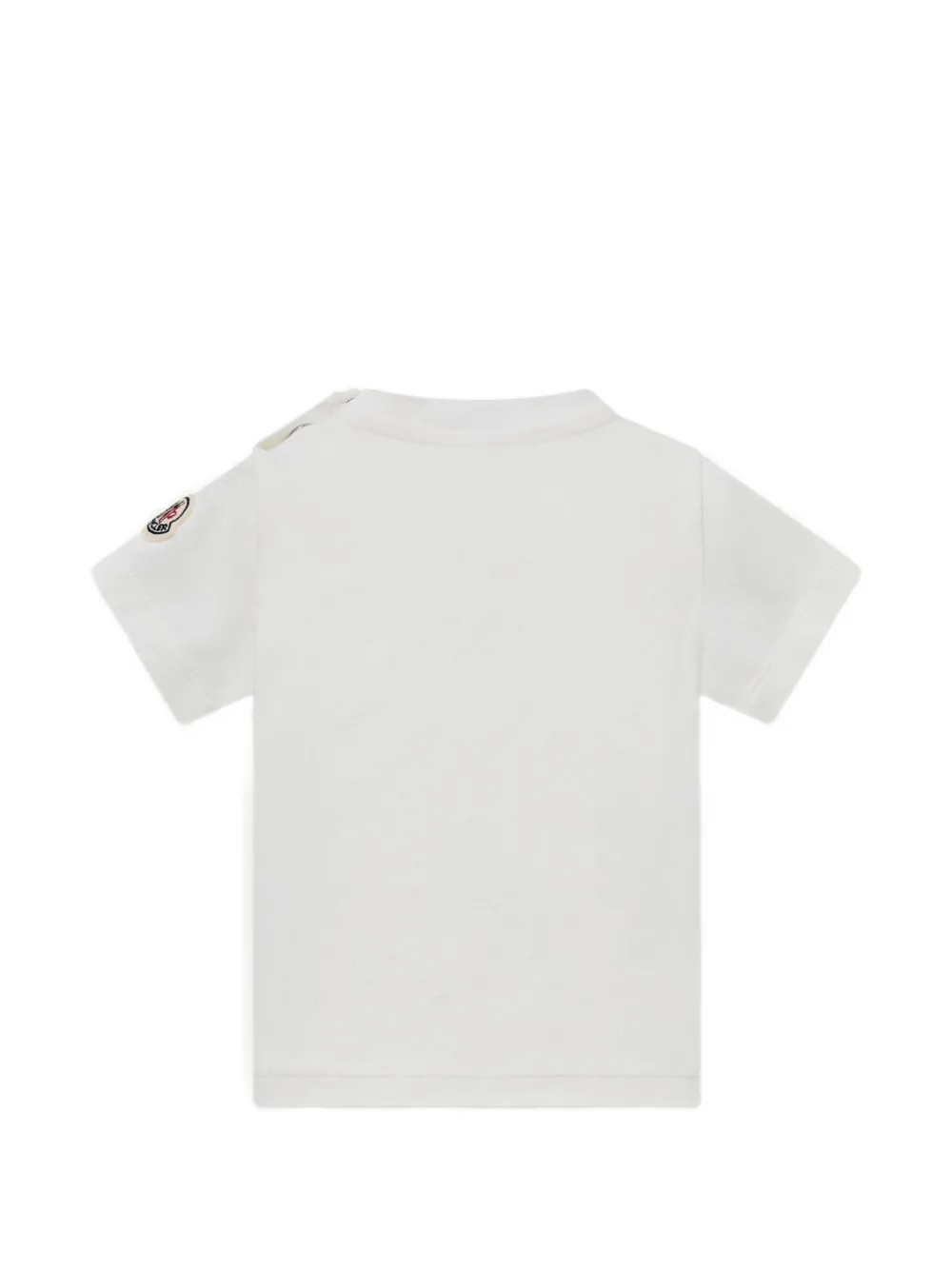  Moncler Enfant Button Logo T-shirt - White 
