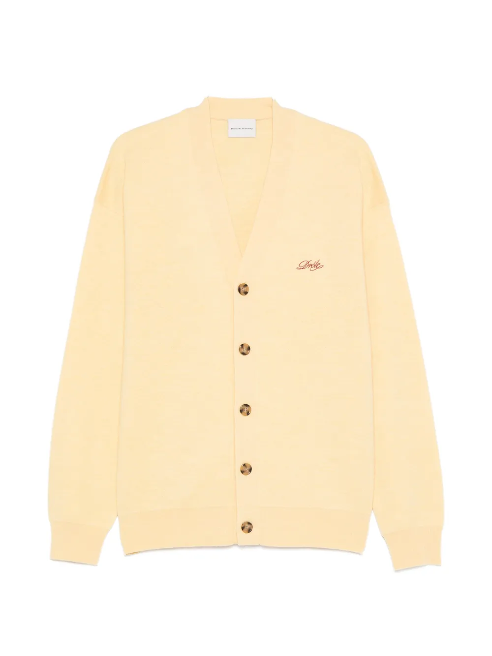 Drôle De Monsieur button-fastening cardigan - Yellow