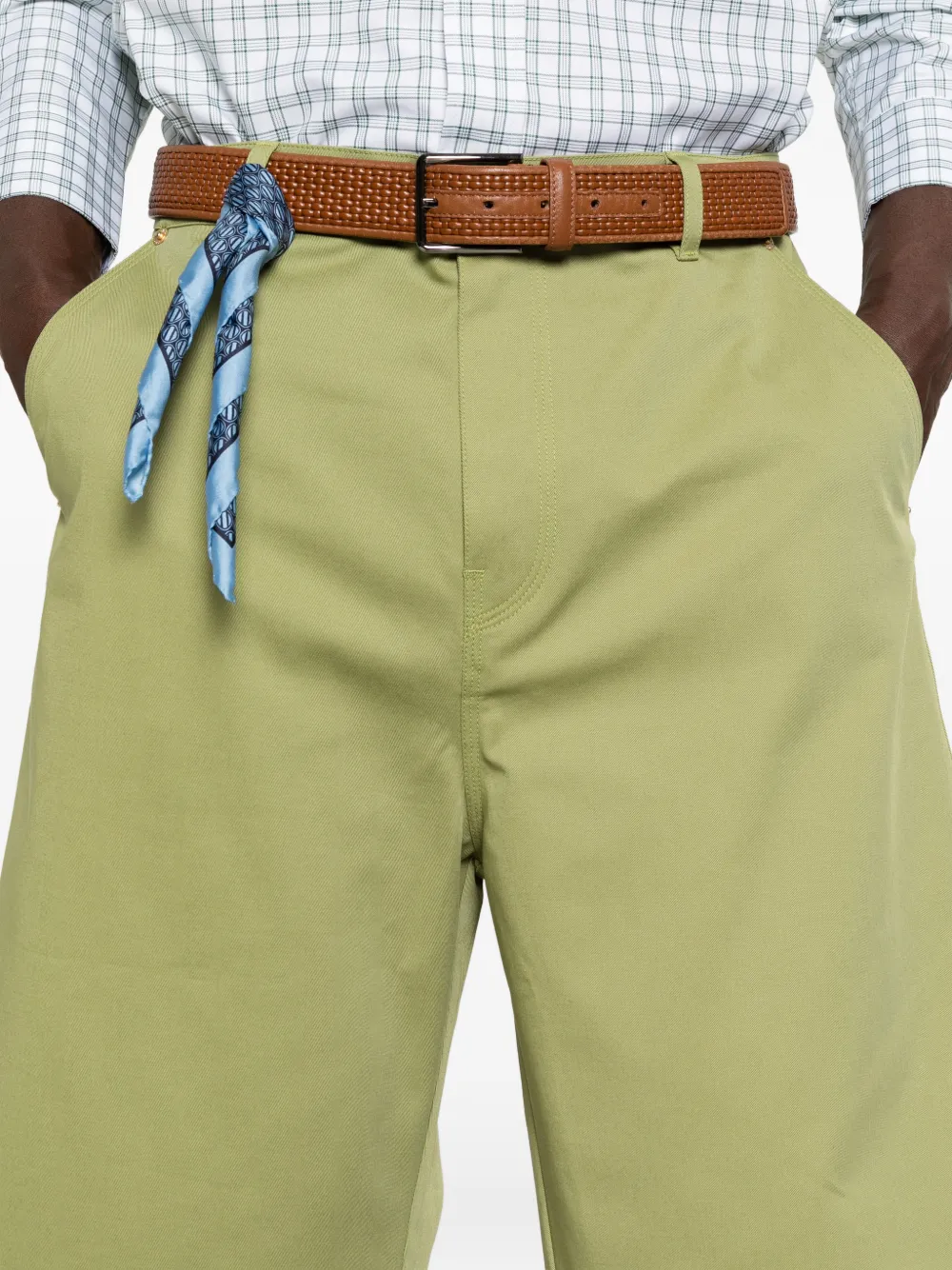 Drôle De Monsieur Shorts met vijf zakken Groen